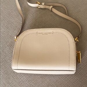 Marc Jacobs Cream Crossbody Bag with Gold Hardware